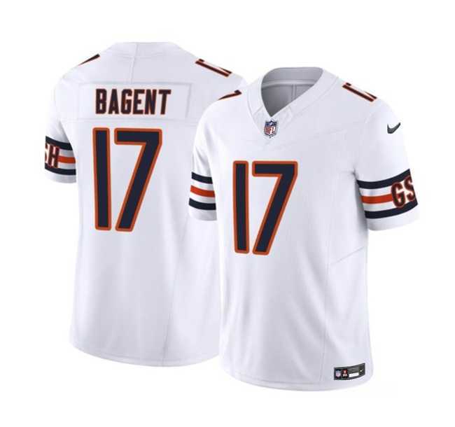 Men & Women & Youth Chicago Bears #17 Tyson Bagent White 2023 F.U.S.E. Vapor Untouchable Limited Football Stitched Jersey